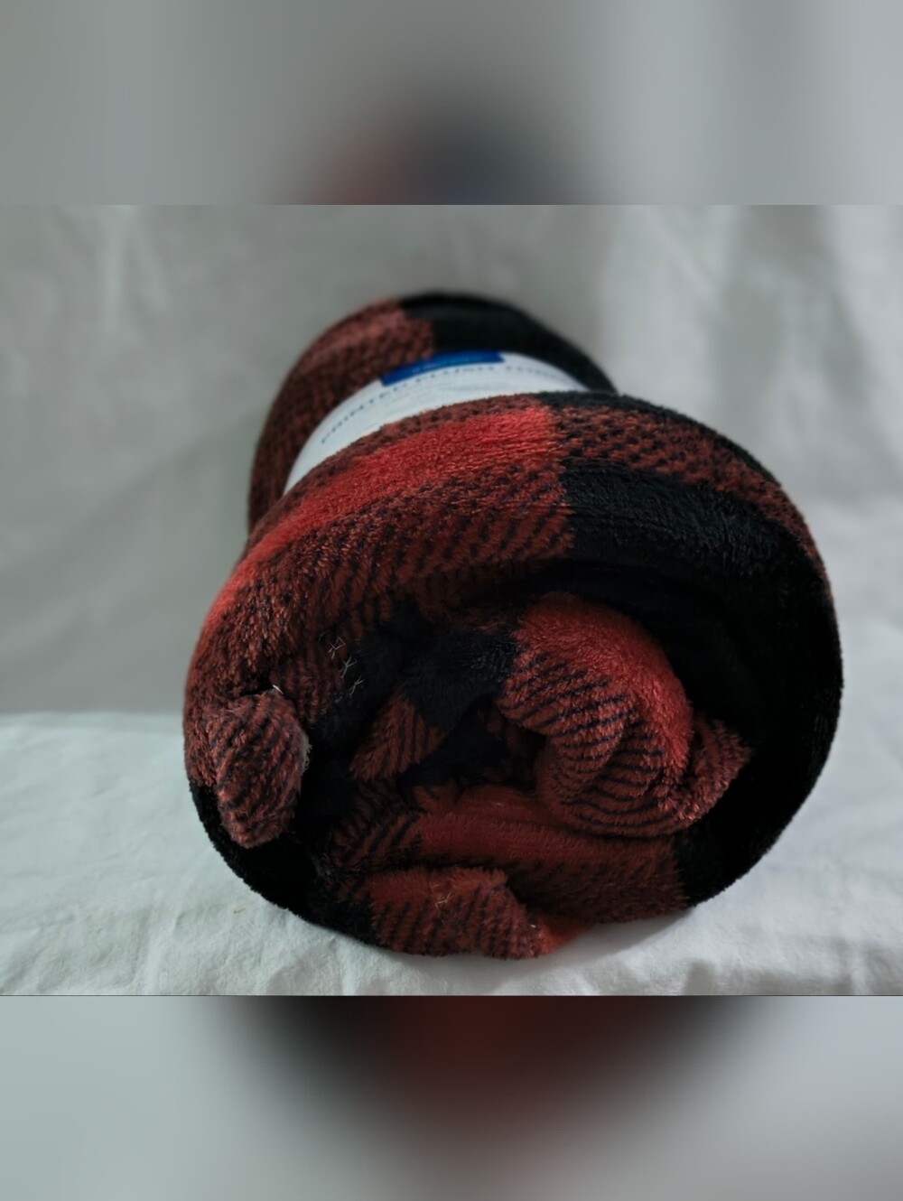 Plush Red and Black Buffalo Plaid Throw Blanket